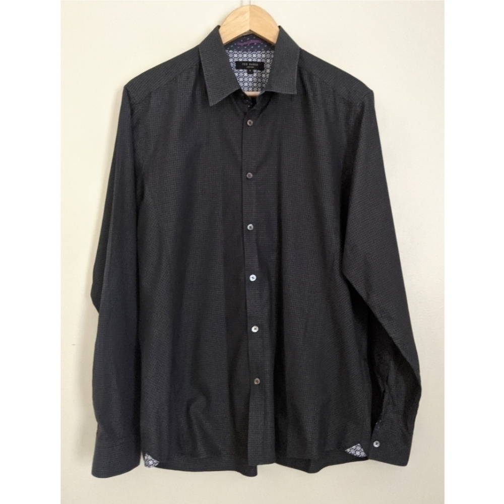 Ted Baker London Brunor LS Check Trim Fit Shirt